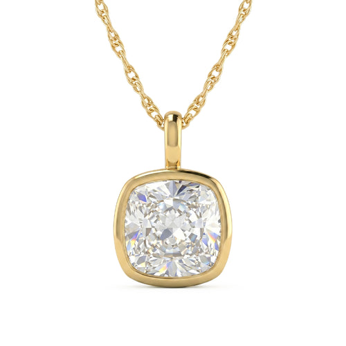 3.03ct 14K Yellow Gold Diamond Necklace 18