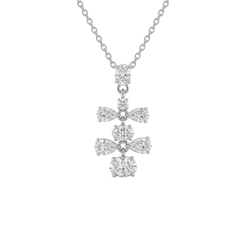 0.98ct 14K White Gold Diamond Necklace 18