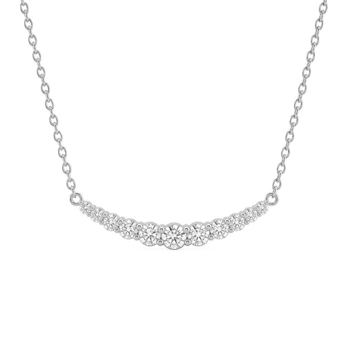 .53ct 14K White Gold Diamond Necklace 18