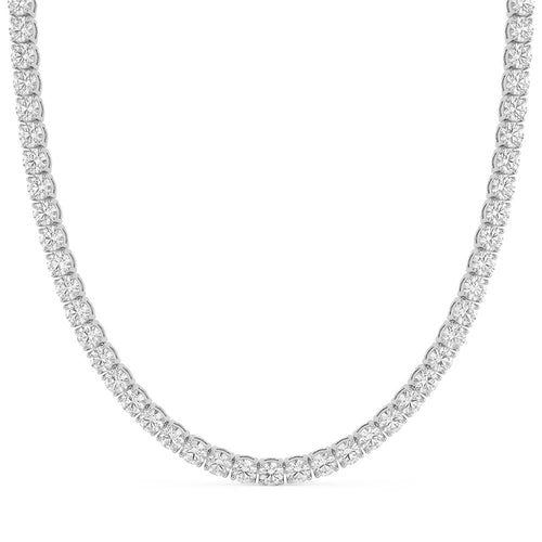 35.92ct 14K White Gold Diamond Necklace 16