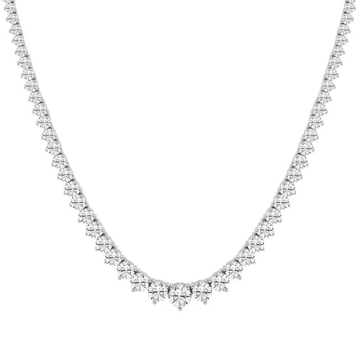 10.00ct 14K White Gold Diamond Necklace 16