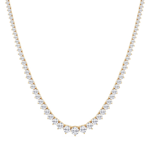 5.50ct 14K Yellow Gold Diamond Necklace 16