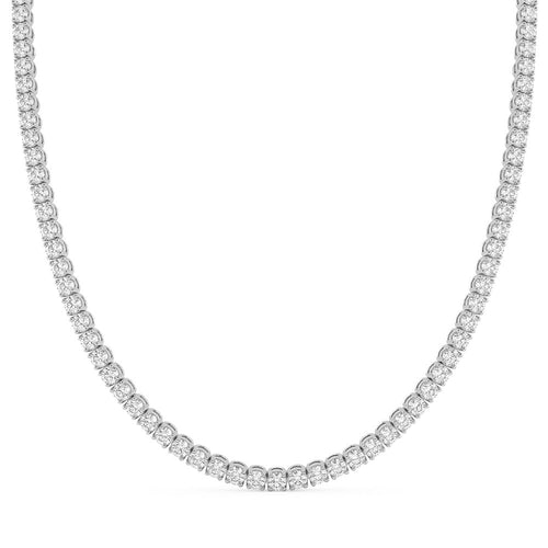9.13ct 14K White Gold Diamond Necklace 16