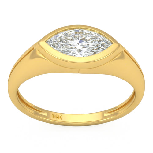 1.04ct 14K Yellow Gold Diamond Ring Size 6.5 alternate