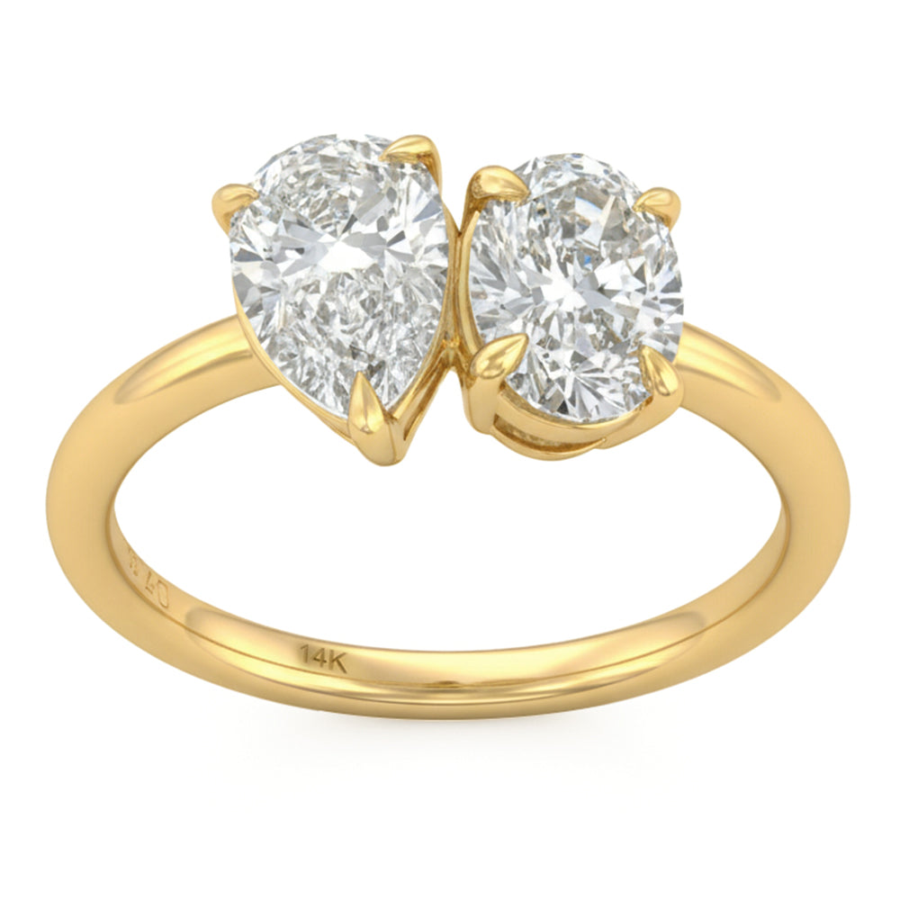 2.03ct 14K Yellow Gold Diamond Ring Size 6.5