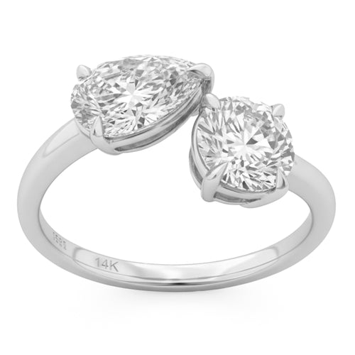 2.07ct 14K White Gold Diamond Ring Size 6.5 alternate