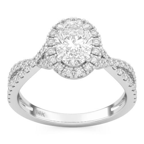 1.52ct 14K White Gold Diamond Ring Size 6.5 alternate