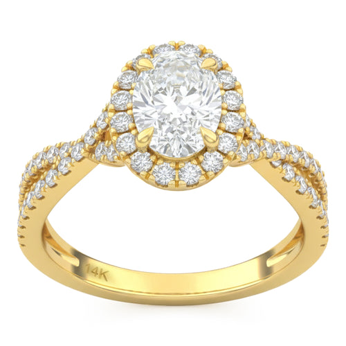 1.52ct 14K Yellow Gold Diamond Ring Size 6.5 alternate