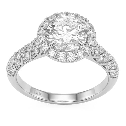 2.15ct 14K White Gold Diamond Ring Size 6.5 alternate