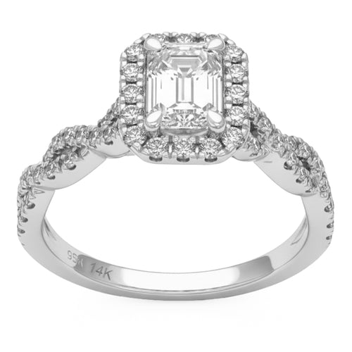 1.52ct 14K White Gold Diamond Ring Size 6.5 alternate