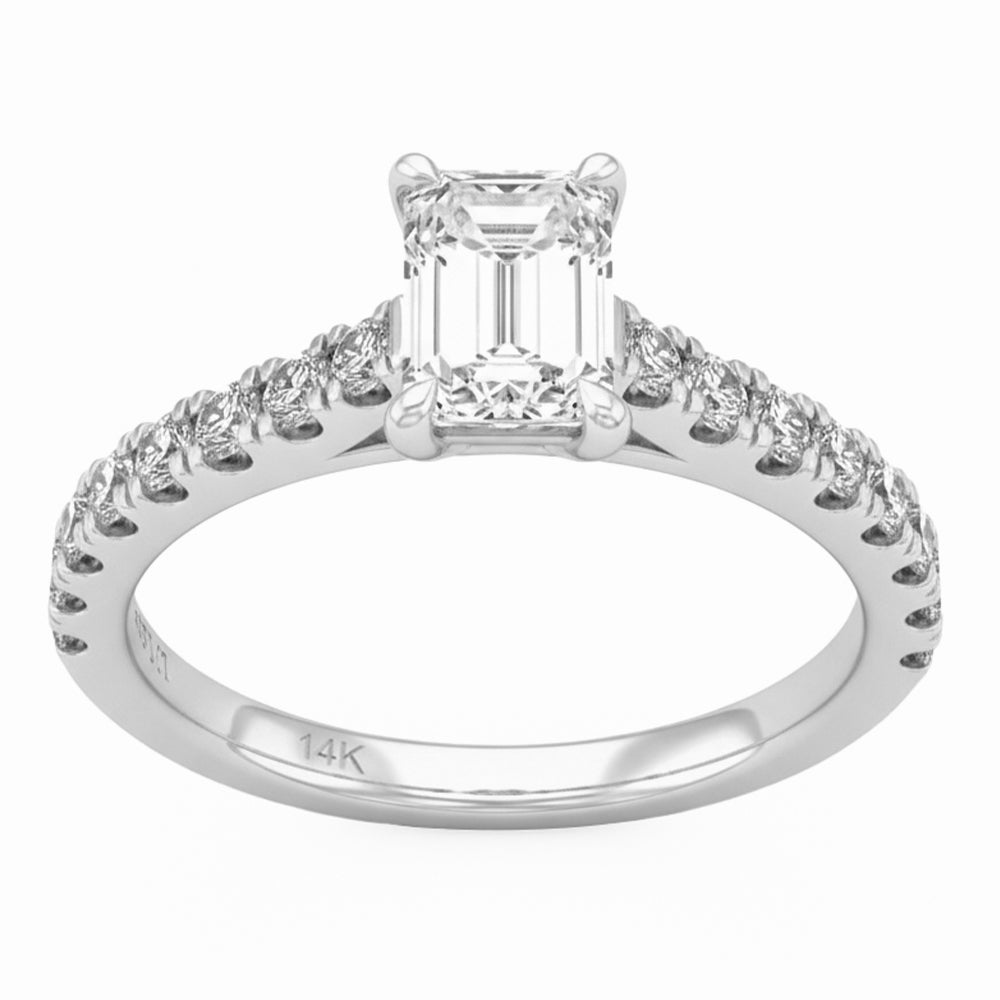1.54ct 14K White Gold Diamond Ring Size 6.5