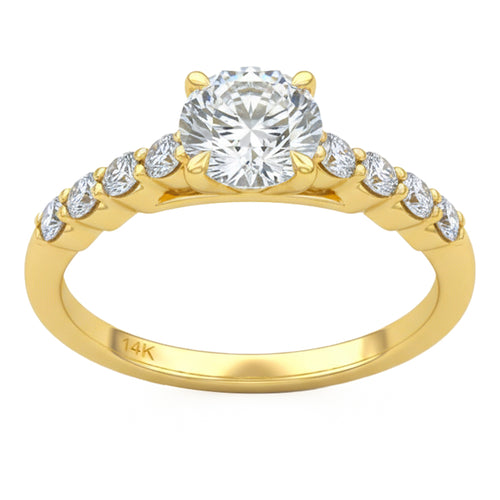1.55ct 14K Yellow Gold Diamond Ring Size 6.5 alternate
