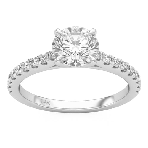 1.53ct 14K White Gold Diamond Ring Size 6.5 alternate