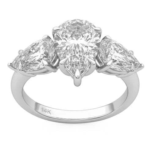 4.12ct 14K White Gold Diamond Ring Size 6.5 alternate