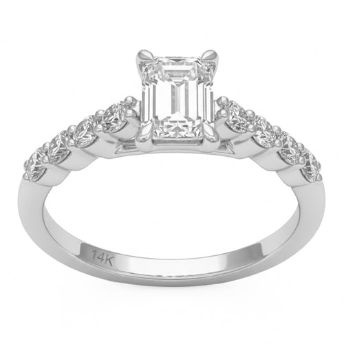 1.53ct 14K White Gold Diamond Ring Size 6.5 alternate