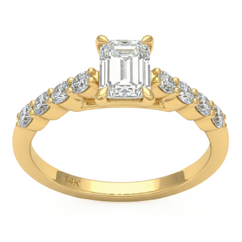 1.54ct 14K Yellow Gold Diamond Ring Size 6.5 alternate