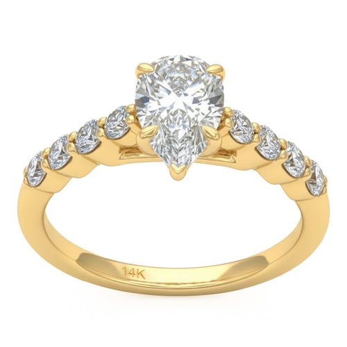 1.53ct 14K Yellow Gold Diamond Ring Size 6.5 alternate
