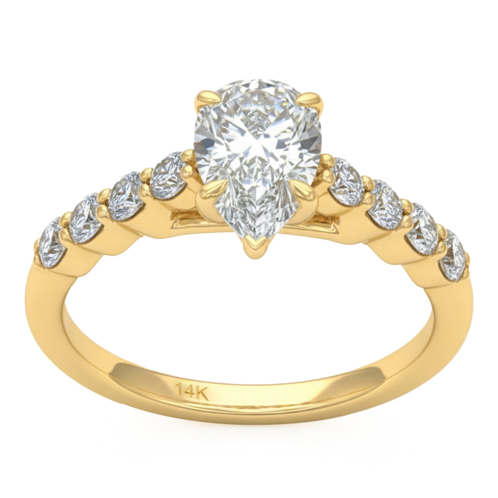 1.53ct 14K Yellow Gold Diamond Ring Size 6.5