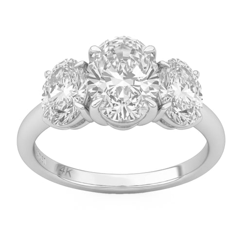 4.01ct 14K White Gold Diamond Ring Size 6.5 alternate