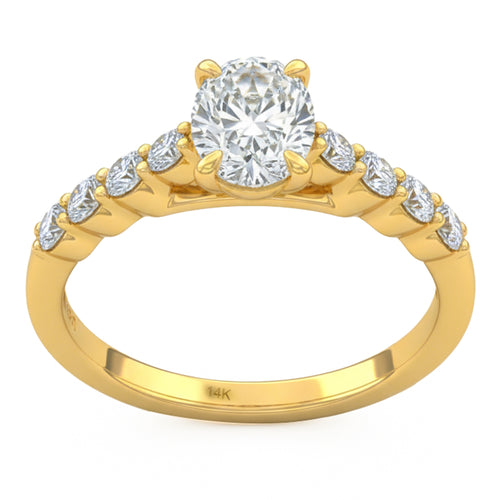 1.55ct 14K Yellow Gold Diamond Ring Size 6.5