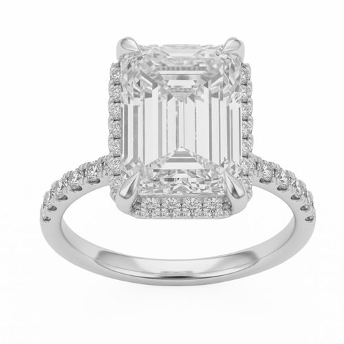 6.52ct 14K White Gold Diamond Ring Size 6.5