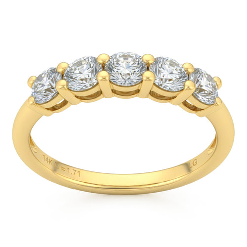 1.00ct 14K Yellow Gold Diamond Ring Size 6.5