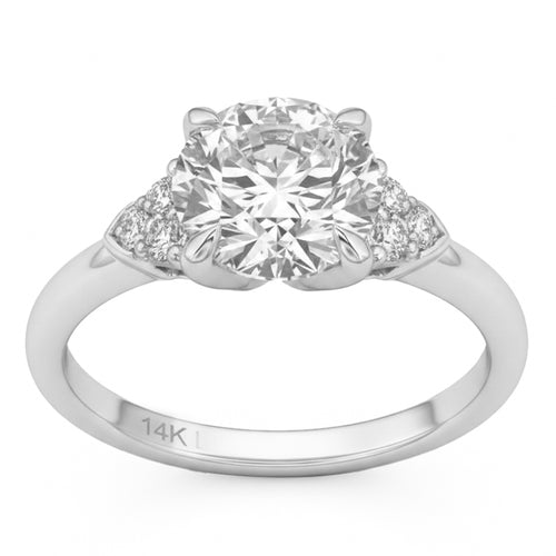 2.45ct 14K White Gold Diamond Ring Size 6.5