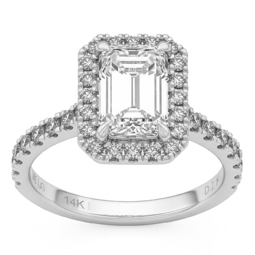 2.59ct 14K White Gold Diamond Ring Size 6.5
