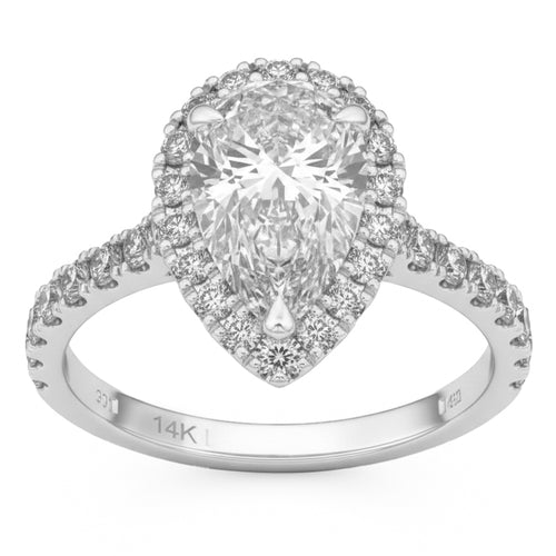 2.74ct 14K White Gold Diamond Ring Size 6.5