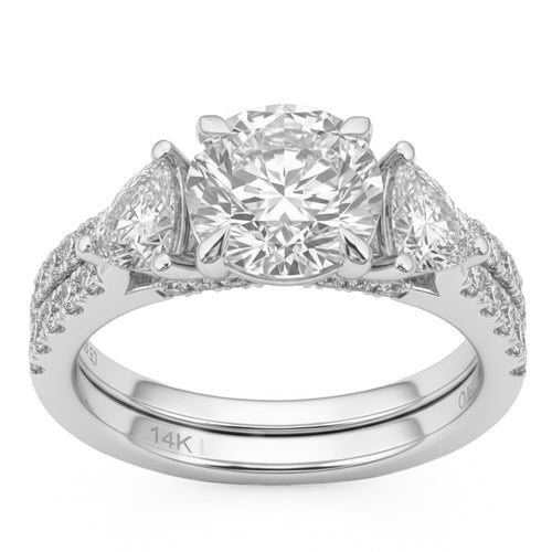 3.55ct 14K White Gold Diamond Ring Size 6.5