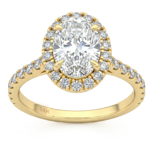 2.75ct 14K Yellow Gold Diamond Ring Size 6.5