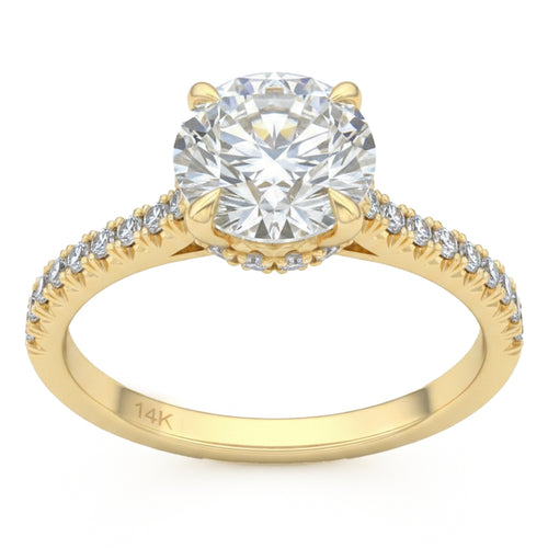 2.41ct 14K Yellow Gold Diamond Ring Size 6.5