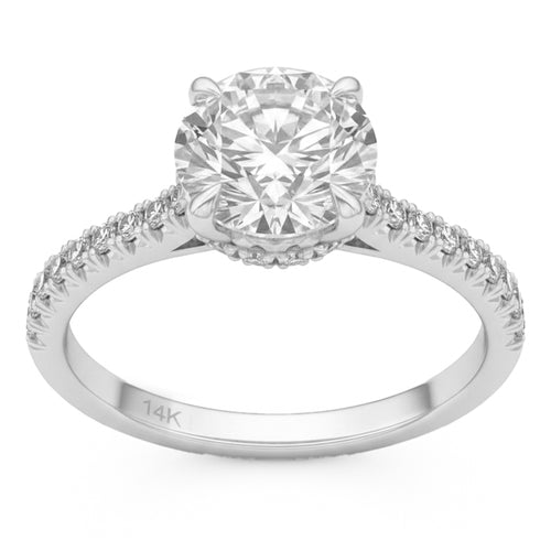 2.41ct 14K White Gold Diamond Ring Size 6.5
