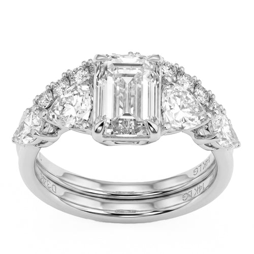 3.61ct 14K White Gold Diamond Ring Size 6.5