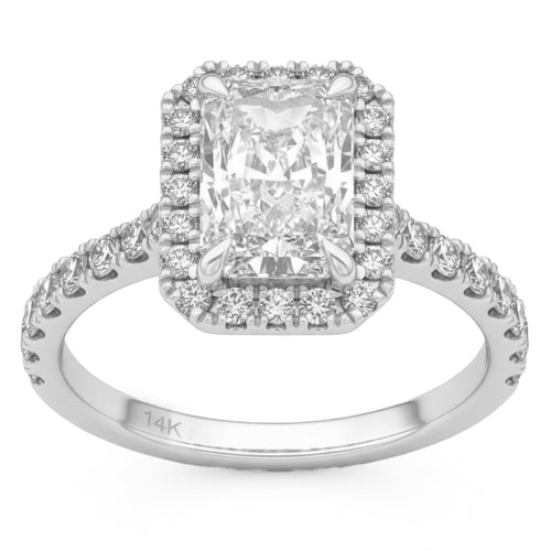 2.74ct 14K White Gold Diamond Ring Size 6.5