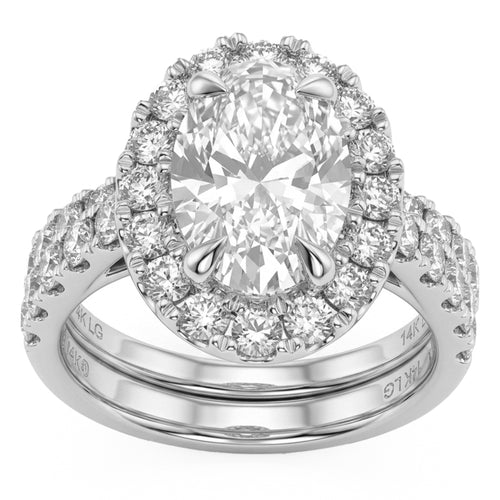 4.77ct 14K White Gold Diamond Ring Size 6.5
