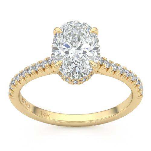 2.42ct 14K Yellow Gold Diamond Ring Size 6.5