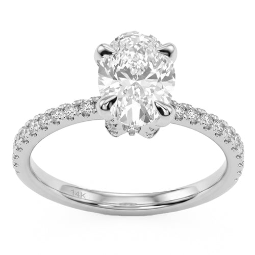 1.88ct 14K White Gold Diamond Ring Size 6.5