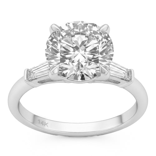 3.35ct 14K White Gold Diamond Ring Size 6.5