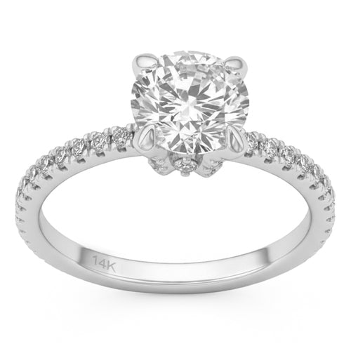 1.88ct 14K White Gold Diamond Ring Size 6.5