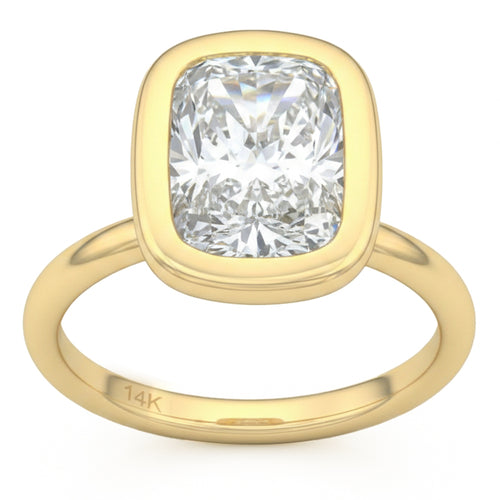 3.80ct 14K Yellow Gold Diamond Ring Size 6.5