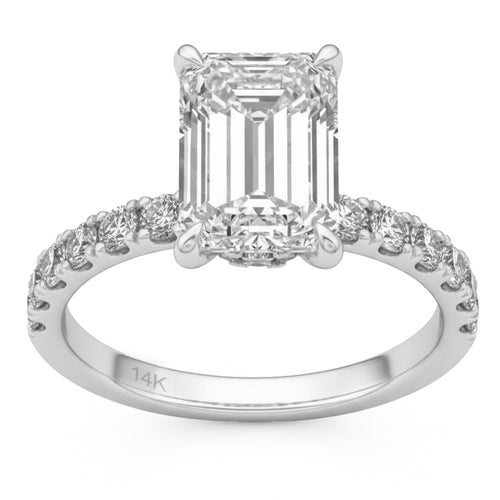 3.64ct 14K White Gold Diamond Ring Size 6.5