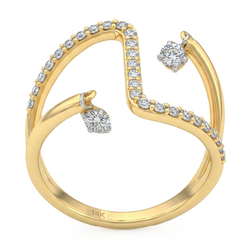.50ct 14K Two Tone Diamond Ring Size 6.5