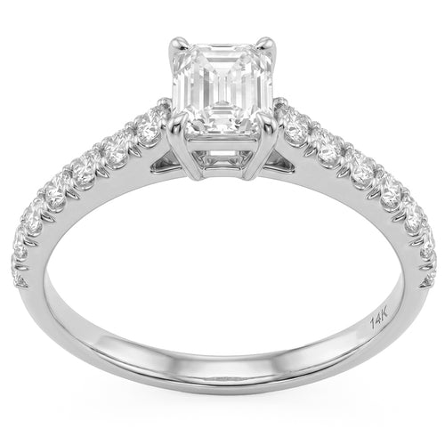 2.36ct 14K White Gold Diamond Ring Size 6.5