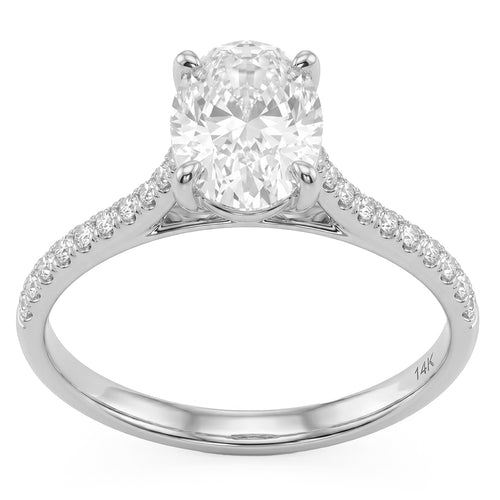 4.53ct 14K White Gold Diamond Ring Size 6.5