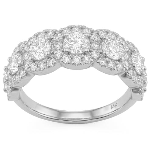 1.94ct 14K White Gold Diamond Ring Size 6.5
