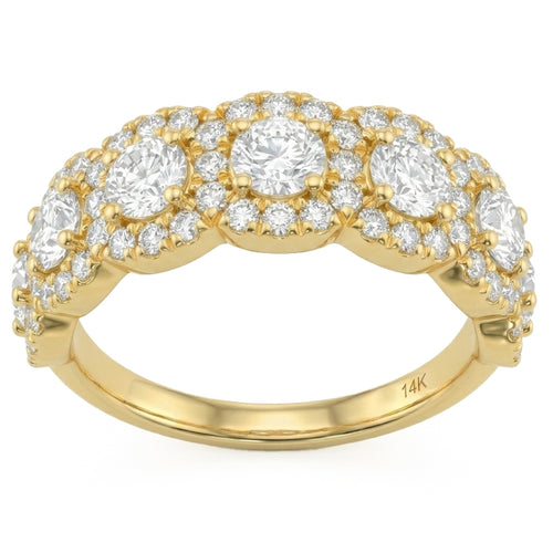 1.94ct 14K Yellow Gold Diamond Ring Size 6.5