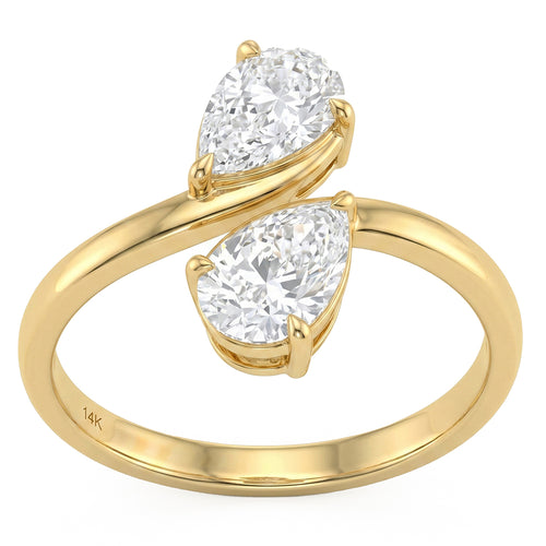2.06ct 14K Yellow Gold Diamond Ring Size 6.5