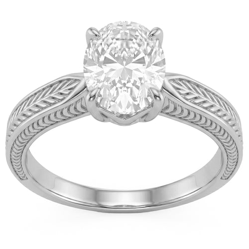 1.52ct 14K White Gold Diamond Ring Size 6.5