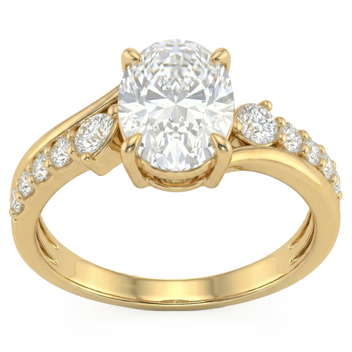 1.97ct 14K Yellow Gold Diamond Ring Size 6.5